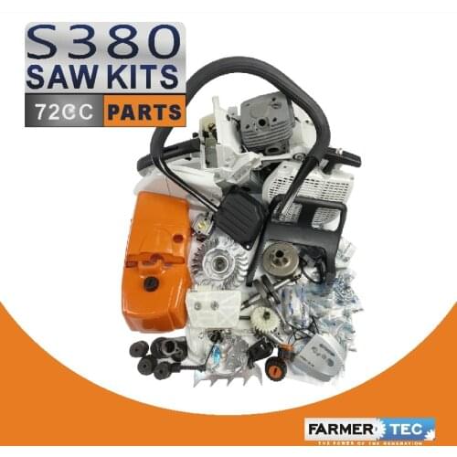Farmertec Made Complete Repair Parts Compatible with Stihl 038 MS380 MS381 Chainsaw Engine Motor Crankcase Cylinder Piston