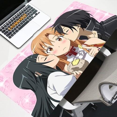 Kawaii Mouse Pad Sword Art Online latest anime tapis de souris 90X40 carpet large gaming accessories mousepad keyboard desk mat