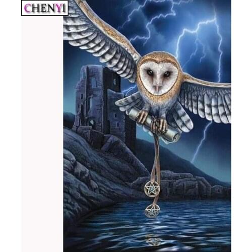 CHENYI Animal Barn Owl Diamond Painting Full Square/Round Drill Embroidery Diamond Mosaic Cross Stitch European Handmade Gifts