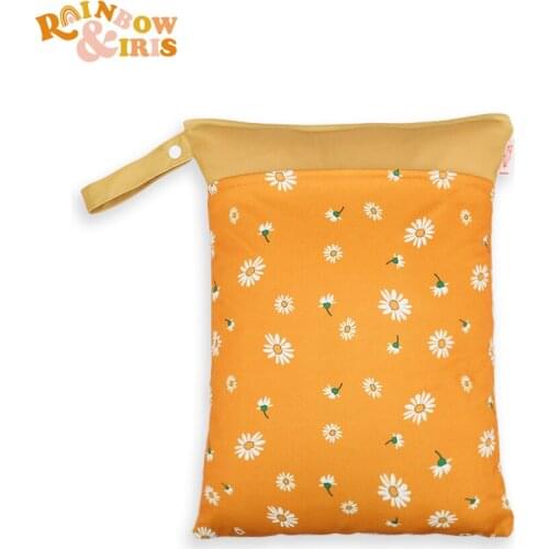 Rainbow&Iris Fashion Waterproof Wetbag Diaper Bag with 2 Pocket Easy to Clean Mums Helper 30*40cm