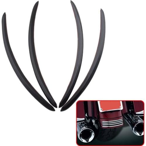 Moto Black ABS Smooth Rear Fender Accent Trims For Harley 2006-2017 Touring Street Road Glide Customs Special FLHX/I FLHXS FLTRX