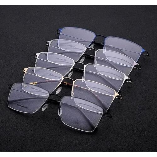 Titanium Alloy Glasses Men Prescription Eyeglasses Business Women Myopia Optical Frame Eyewear Eye Glasses JDA3120