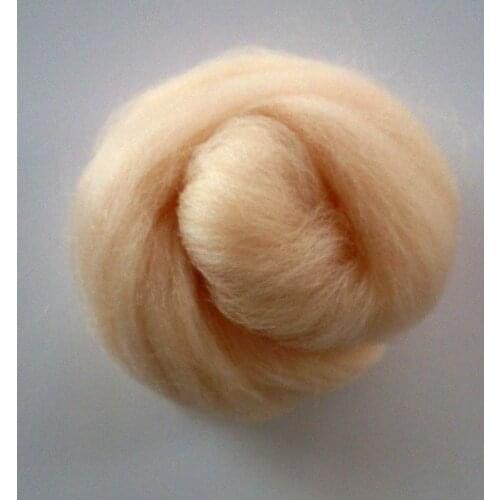 Newest 45g Needle Felting Pink Flesh Skin Tones Felting Wool Roving For 3D Projects Wool Fiber