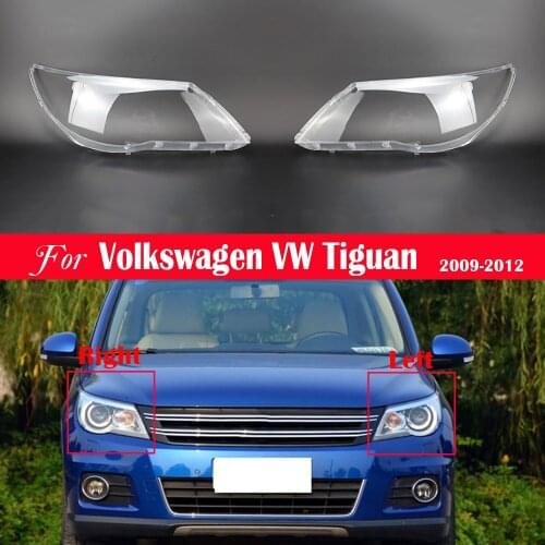 Car Headlamp Lens Auto Shell Cover For Volkswagen VW Tiguan 2009 2010 2011 2012 Replacement Lampshade Lampcover Bright Lamp