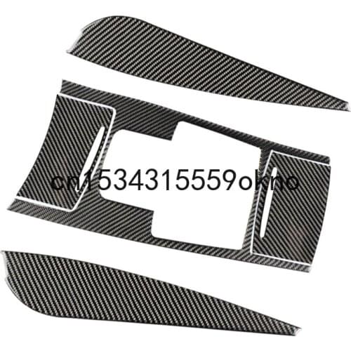 For Audi A6 C6 2005-11 Refitting Interior Control Panel Water Cup Gear Shift Accessories Carbon Fiber