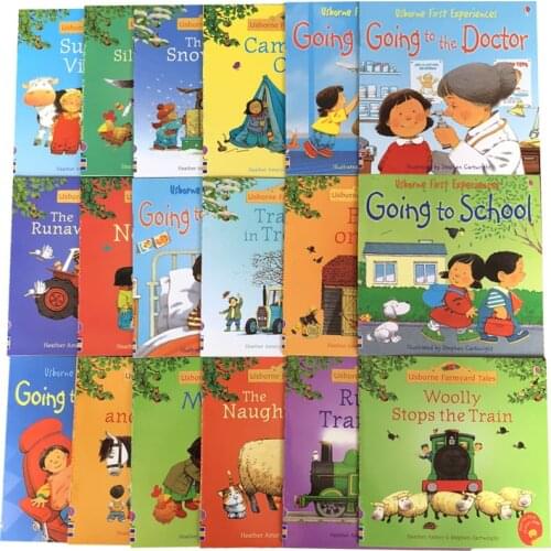 Random choose 5pcs/set 15x15cm Usborne Best Picture Books Children Baby famous Story English Farmyard Tales Series Farm story