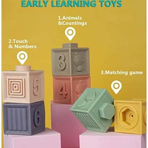 T5EC Bath Combination Toys for Infants 6-12 Months Bath Beach Stacked Blocks Fun Toy Gifts for Infants Baby Supplies