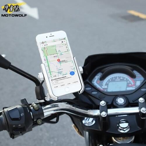 MOTOWOLF Universal Motor Bike Bicycle Motorcycle Cell Phone Holder Support Bracket Stand for Yamaha for Suzuki for Kawasaki