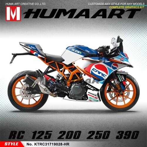 HUMAART Vehicle Vinyl Wraps Custom Stickers for RC 125 200 RC125 RC200 2017 2018 2019 2020 2021
