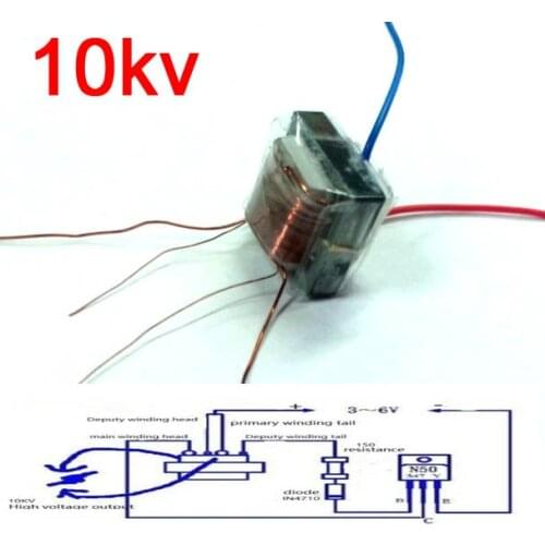1pcs 10 kv high frequency high voltage transformer/booster coil inverter