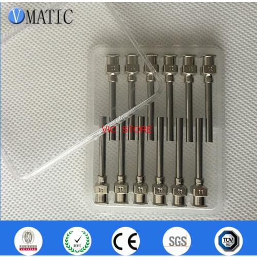 High Quality 12Pcs 1 Inch Tip Length 11G Blunt Stainless Steel Glue Dispensing Needles Syringe Needle Glue Dispensing Tips