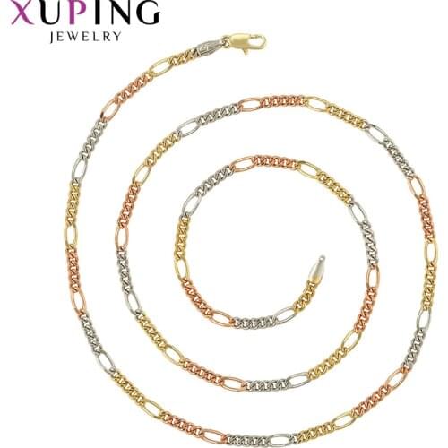 Xuping New Arrival Muticolor Environmental Copper Trendy for Women Long Necklace Jewelry Christmas Gifts 45347