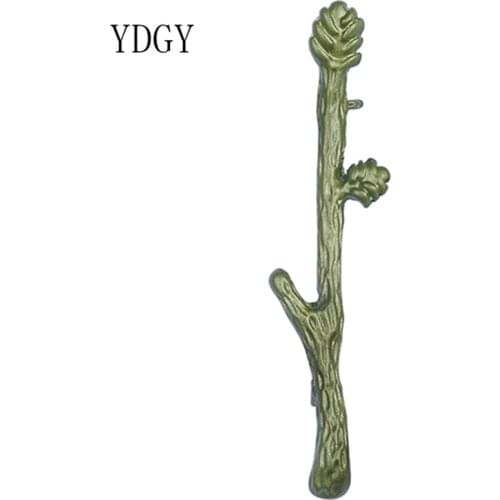 YDGY green plant baking lacquer Brooch Pin small collar pin fashion simple temperament dress accessories woman
