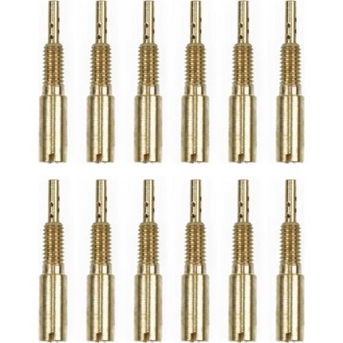 12pcs New Sub-injectors Pilot Jets Slow Jet 10 12.5 15 17.5 20 22.5 25 27.5 30 32.5 37.5 For Mikuni Carb VM28 /486