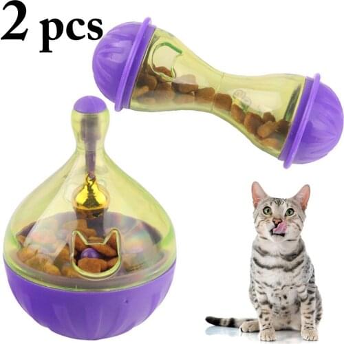 2pcs Interactive Dog Toys Food Ball Toy Smarter Food Dogs Treat Dispenser for Dogs Cats Playing Training Pets Supplies