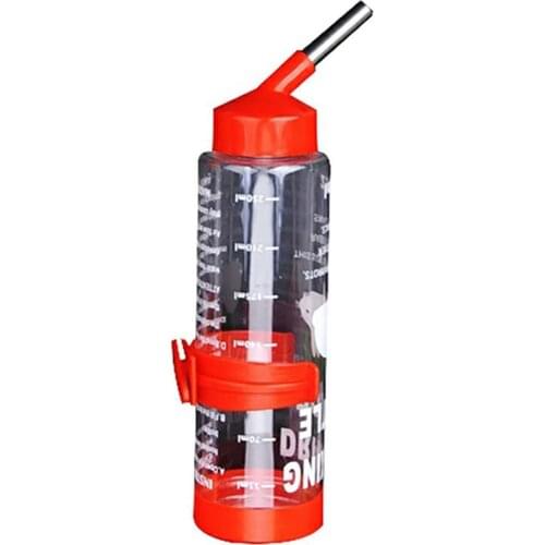 250ML Cage Hanging tainless Steel Automatic Water Fountain Bottle Leak-proof Vacuum Rabbit Hamster Drinker Pet Feeding Device