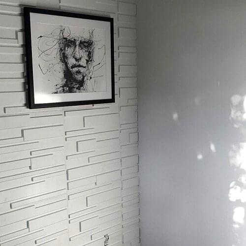 50x50cm 3D art wallboard ladder flower wall stickers flame retardant waterproof 3D wallpaper living room store woodcarving logo