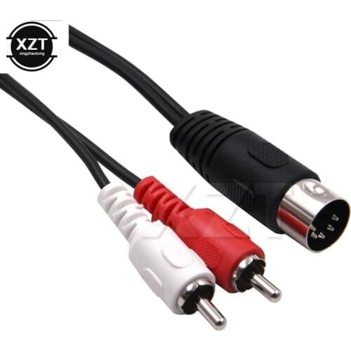 5-Pin DIN Male MIDI Cable to 2 Dual RCA Male Plug Audio Cable For Naim, Quad Stereo Systems 50CM 150CM