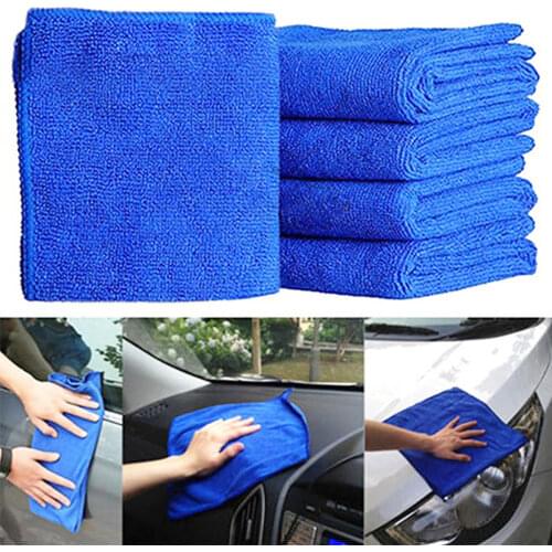 5X 25*25 Absorbent Towel Thicken Microfiber Suede Cloths Auto Car Motorcycle Cleaning Wash Beauty Supplies Tools Clean stains