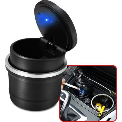 Car Accessories Universal Portable LED Light Car Ashtray For Kia Carens Ceed Sorento Optima Picanto Rio Cerato Rando Sportage