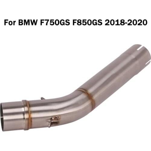 For BMW F750GS F850GS 2018-2020 Escape Mid Link Pipe Stainless Steel Connecting Section Tube Slip On Motorcycle