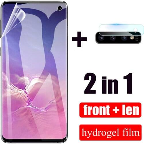 2 in 1 Hydrogel Film For Samsung Galaxy S10 S9 S8 S10e Plus Camera Len Film For Samsung Galaxy S9 S8 S10E Front Screen Protector