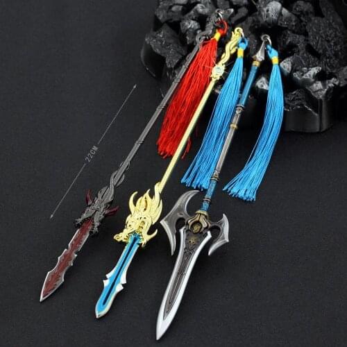 Alloy Sword Animation Surrounding Eagle Flying Snow Gun Model Game Props Ornaments Pendants Creative Birthday Gifts All-metal