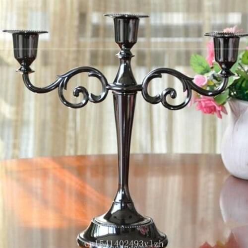 Hot Metal 7/5Head Gold-plated Candlestick Vertical Zinc Alloy High Quality Pillar Wedding Decoration Home Decoration Candlestick