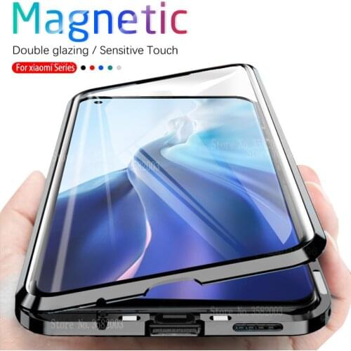 360° Magnetic Flip Case For Xiaomi Mi 11 Xiomi 11 mi11 xiaomi11 mi11 5G Double-Sided Glass Metal Bumper Cover coques