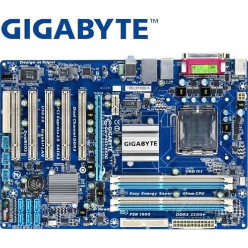 GIGABYTE GA-P45T-ES3G Desktop Motherboard P45 Socket LGA 775 For Core 2 Pentium Celeron DDR3 16G ATX Original Used P43-ES3G