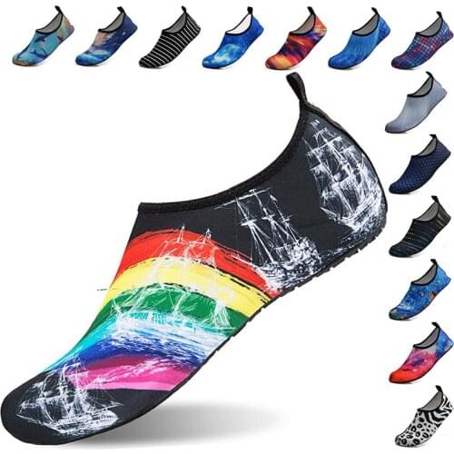 Soft Water Shoes Women Quick Dry Aqua Socks Summer Breathable Swimming Shoes Men Anti Skid Beach Sandals for Surfing Vacation