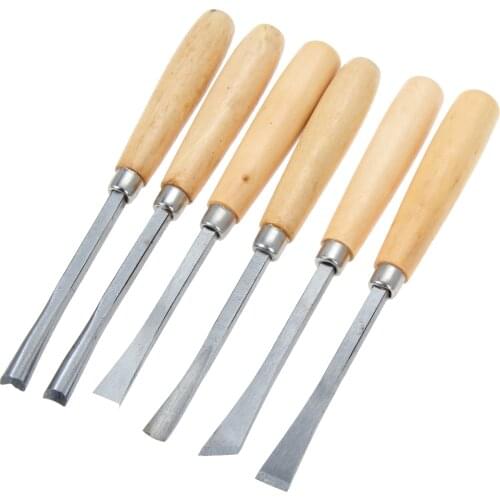 6Pcs Carving Hand Chisel Tool Set Carpenters Woodworking Carving Cutter DIY Manual Hand Tools for Woodworker Carpenter