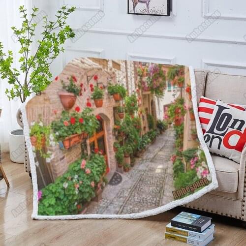 Charming Street Printing Blanket Throw Blanket Summer Blankets Kids Adult Bed Blanket Sofa Blanket Picnic Blanket Custom Blanket