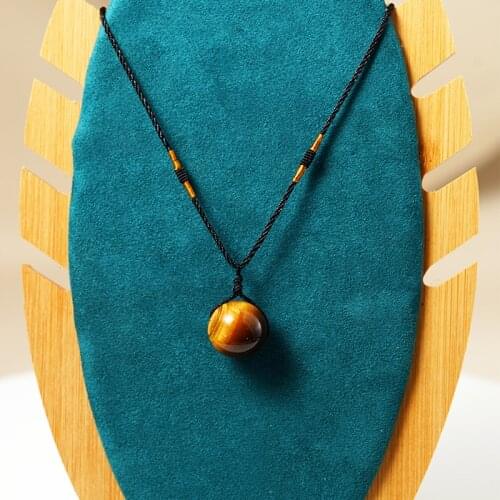 5A+ Nature Tiger Eye Stone Necklace for Women High Quality Natural Beads Pendants & Necklaces Men New Fashion Rope Chain Jewelry