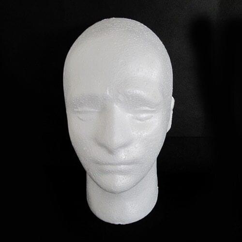 Wig Glasses Hat Male Styrofoam Foam Mannequin Manikin Head Model Display Stand
