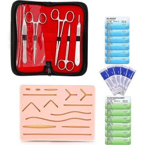 Complete Suture Kit for Students,Including Silicone Suture Pad and Suture Tool Practice Suture Kit for Suture Training