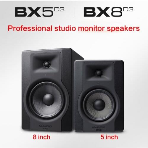100W Professional Monitor Speaker 5 Inch High-power Active Desktop Monitor Speaker for Recording Studios HiFi Fever Office Audio