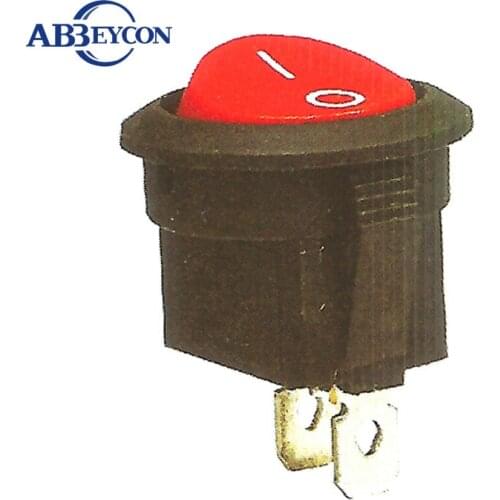 RS262 KCD1-101-8 2pin round r11 rocker switch on-off function electrical 6a rocker switch 250v t125
