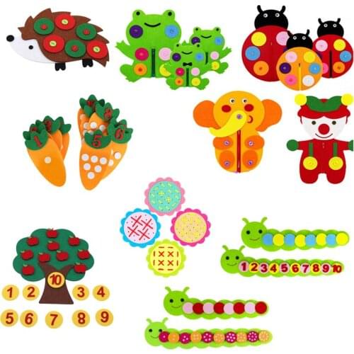 Hand Zipper Button Teaching Kindergarten Manual Diy Weave Cloth Early Learning Education Toys Montessori Teaching Aids Math Toys