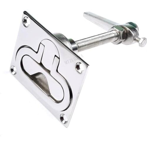 Boat Cam Latch Lift Pull Ring Heavy Locking Lift Handle Duty Large Flush Latch Marine Grade Stainless Steel Fishing