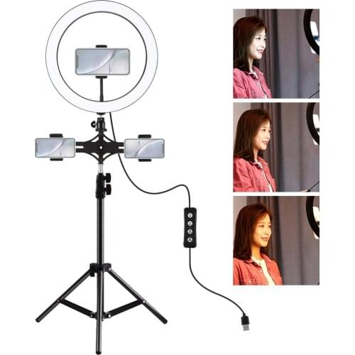 PULUZ 11.8 Inch LED Selfie Ring Light &1.1m Light Stand &Cell Phone Holder For Photo Studio YouTube Vlogging Video Shooting