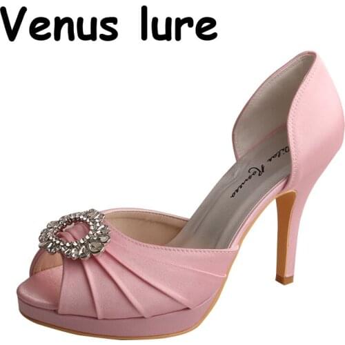 23 Colors Womens Court Shoes Navy Small Size Pink Satin Party Birthday Shoes Pumps