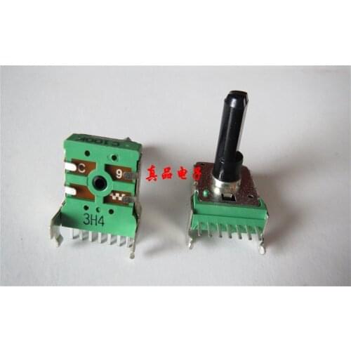 [VK] ALPHA Taiwan imported 142 type vertical C100K double 7 foot potentiometer handle length 18MM half handle switch