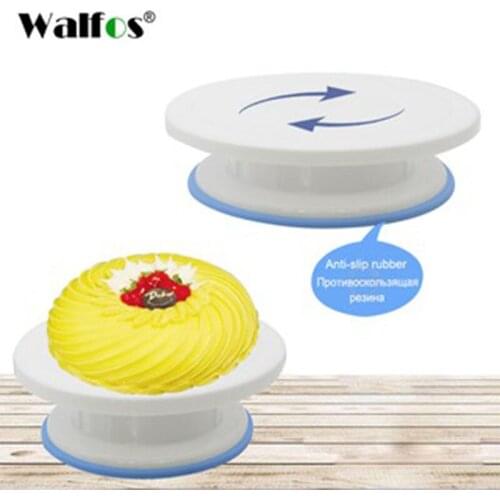 Walfos 27cm Cake Turntable Rotating Cake Decorating Turntable Anti-Skid Round Cake Stand Rotary Table Cake Decorating Supplies