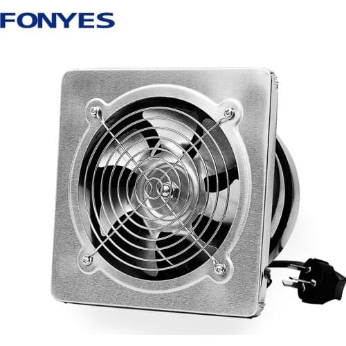 Stainless steel panel exhaust fan industry Exhaust fan high speed kitchen Smoke wall Ventilation fan 6 inch window fan