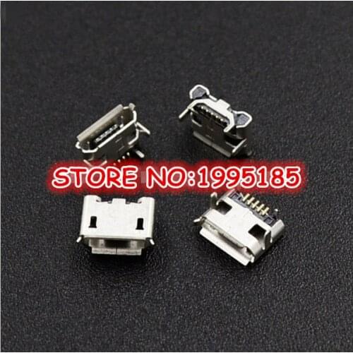 10pcs/Lot Micro USB Connector Jack Female Type 5Pin SMT Tail Charging socket PCB Board