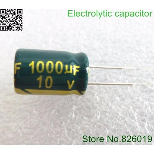 10v 1000uf 8*12 high frequency low impedance aluminum electrolytic capacitor 1000uf 10v 20