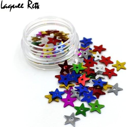 12pots Mixed Color 3D Nail Art Decoration Star Glitter Manicure Acrylic Nail Tools
