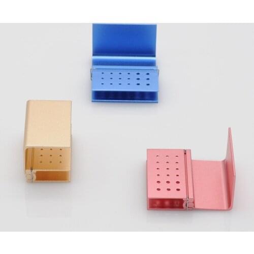 12/Pcs Dental 18 Hole Burs Holder Block Bur Cases FG RA Blocks High/Low Speed Dental Tools