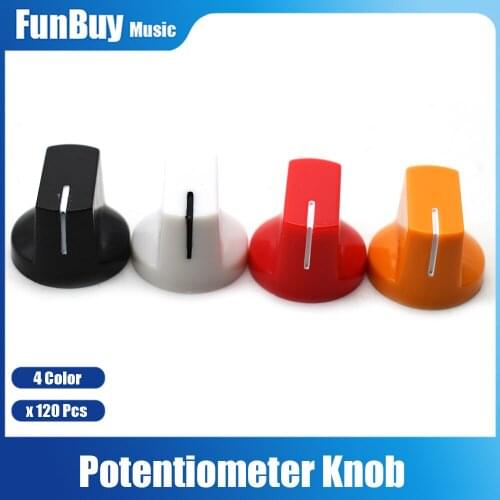 120pcs Multi Color Flat Guitar Pedal Knob Electric Guitar Pot Potentiometer Guitar AMP Knobs Guitar Accessories